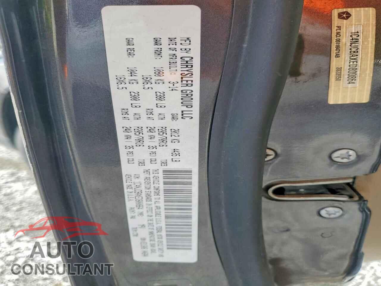 JEEP COMPASS 2014 - 1C4NJCBAXED800864
