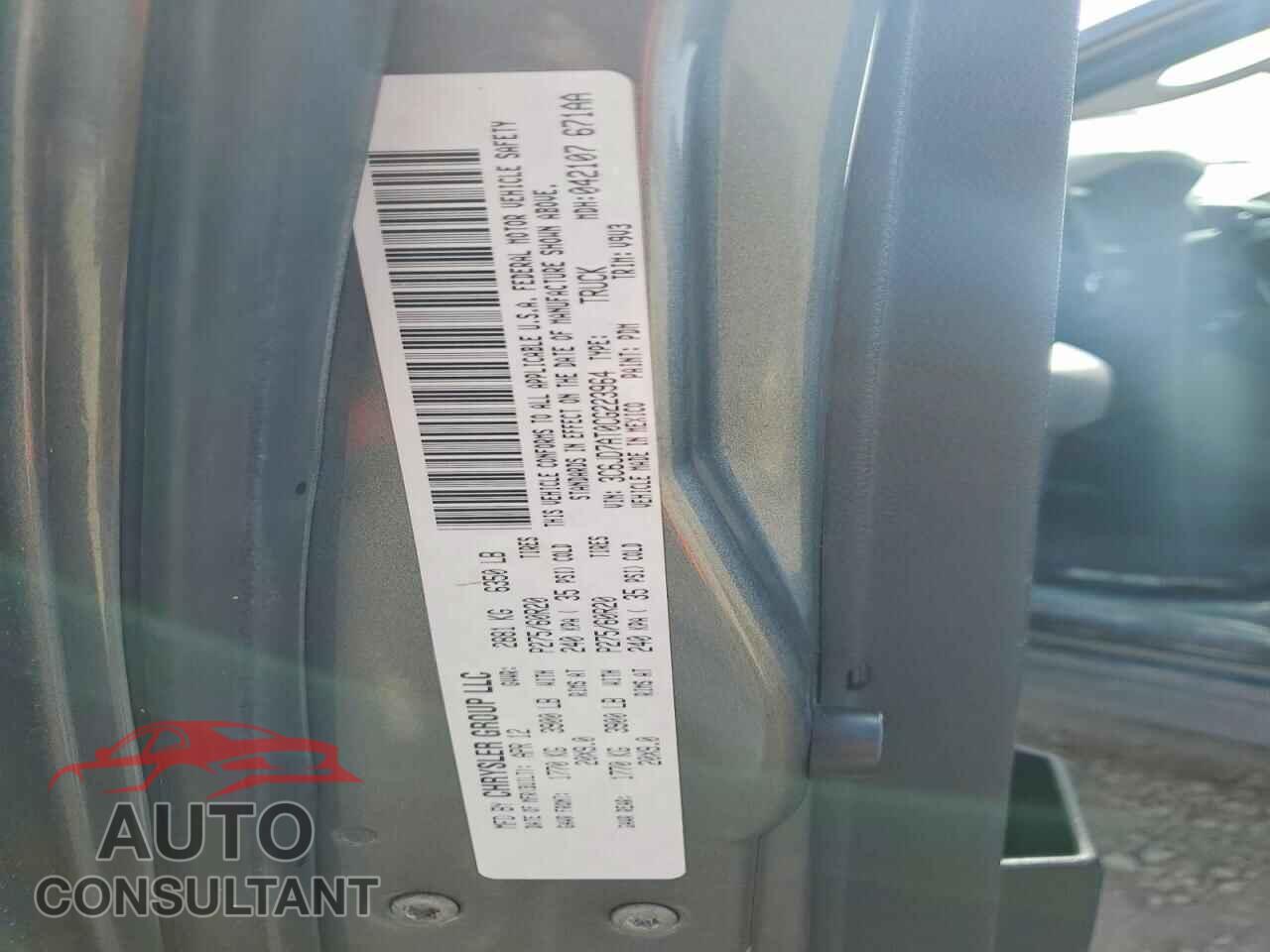 DODGE RAM 1500 2012 - 3C6JD7AT0CG223964