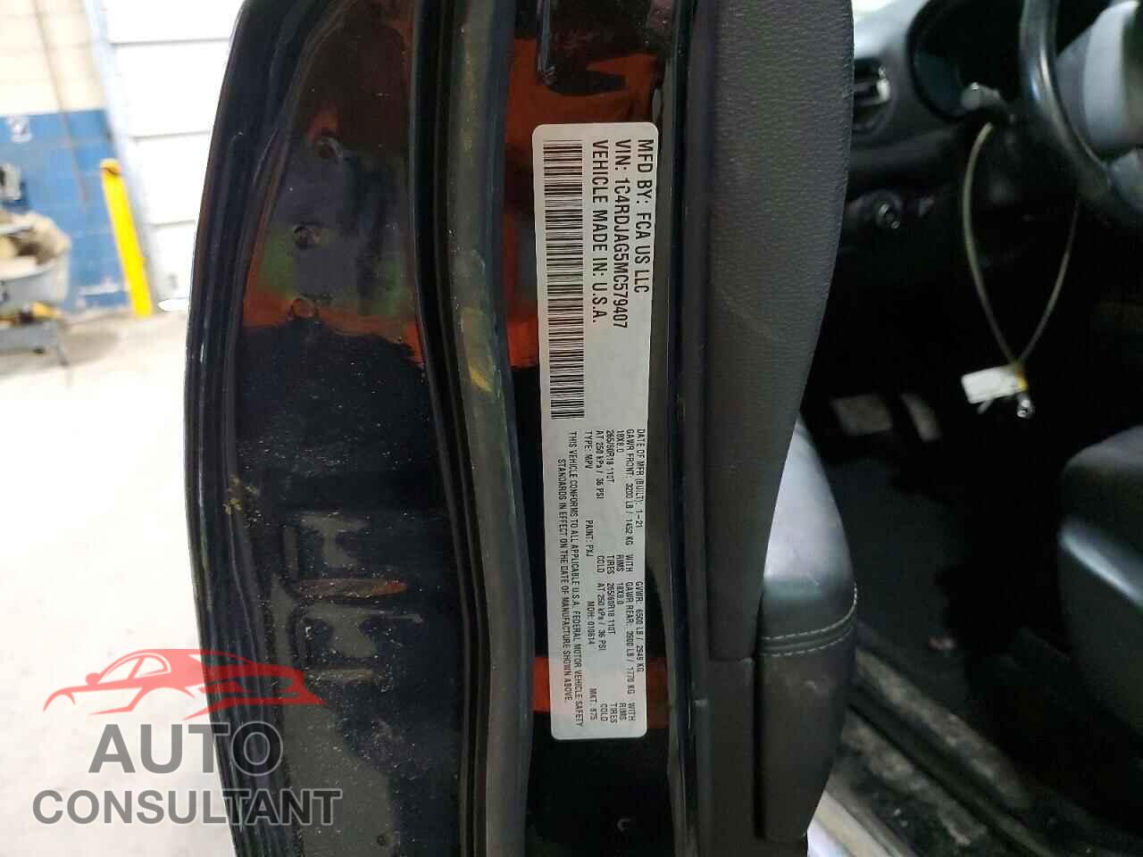 DODGE DURANGO 2021 - 1C4RDJAG5MC579407
