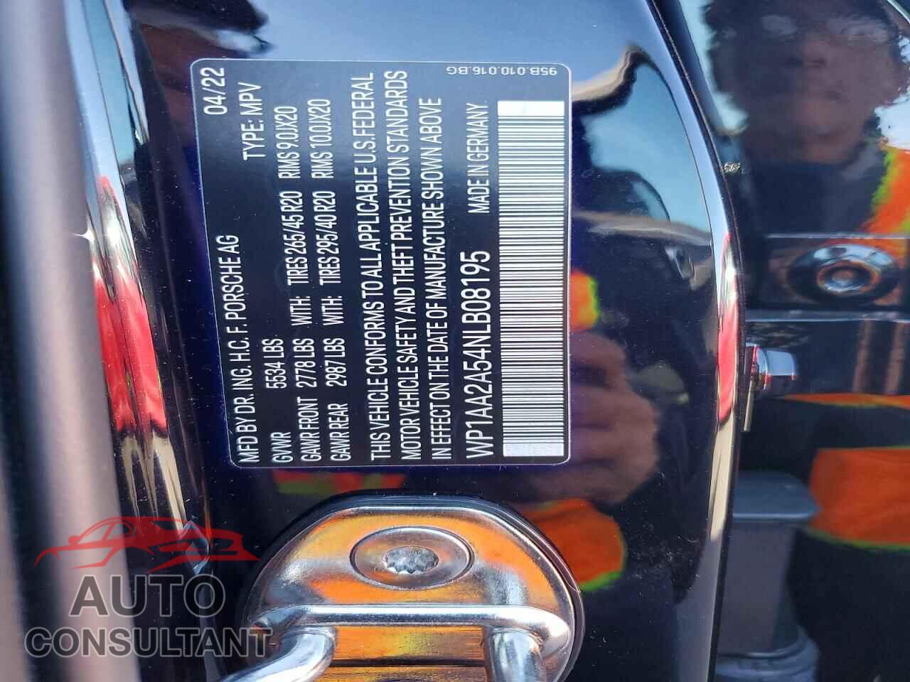 PORSCHE MACAN 2022 - WP1AA2A54NLB08195
