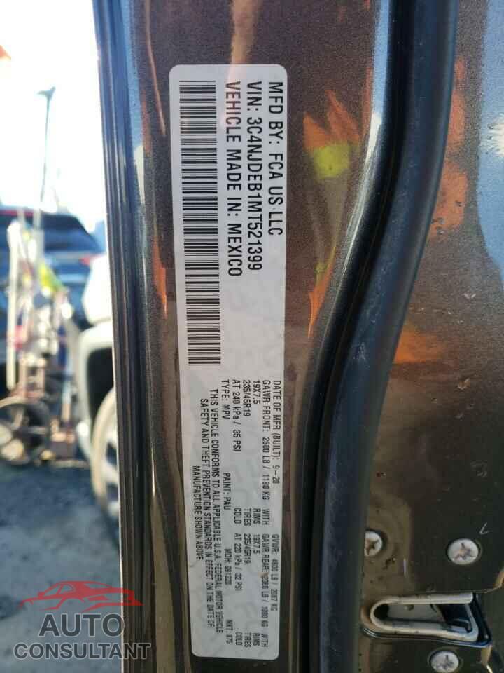 JEEP COMPASS 2021 - 3C4NJDEB1MT521399