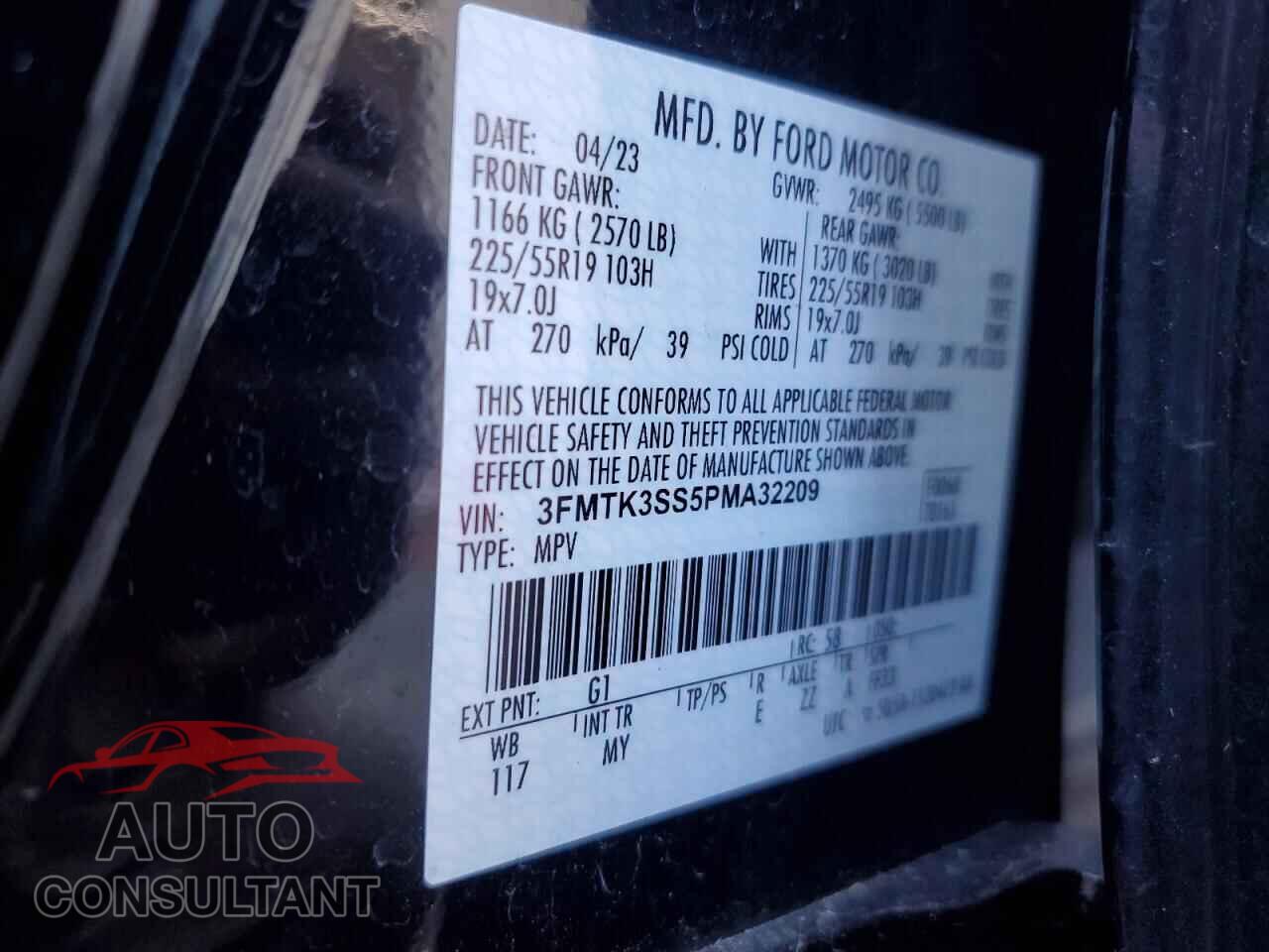 FORD MUSTANG 2023 - 3FMTK3SS5PMA32209