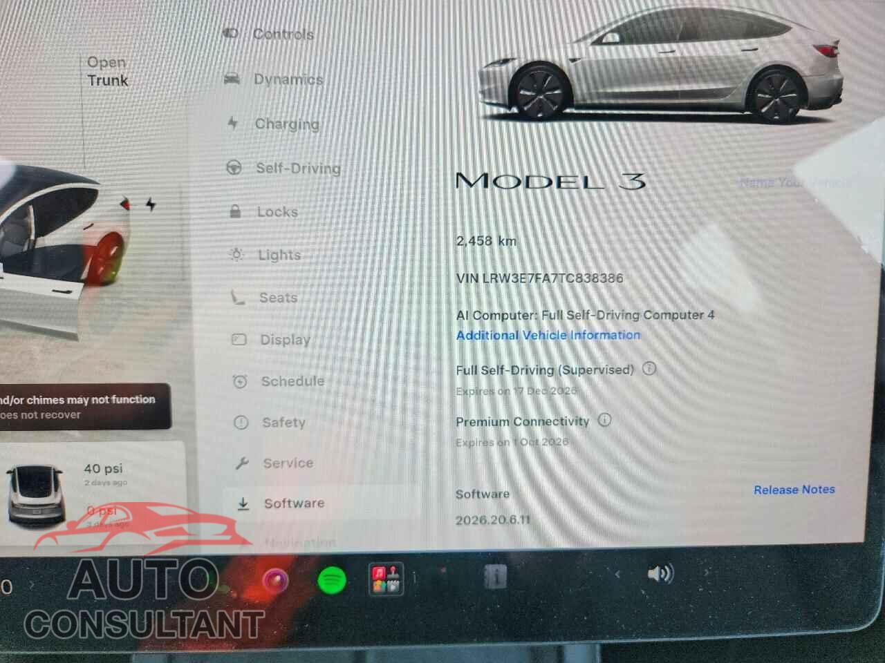 TESLA MODEL 3 2026 - LRW3E7FA7TC838386