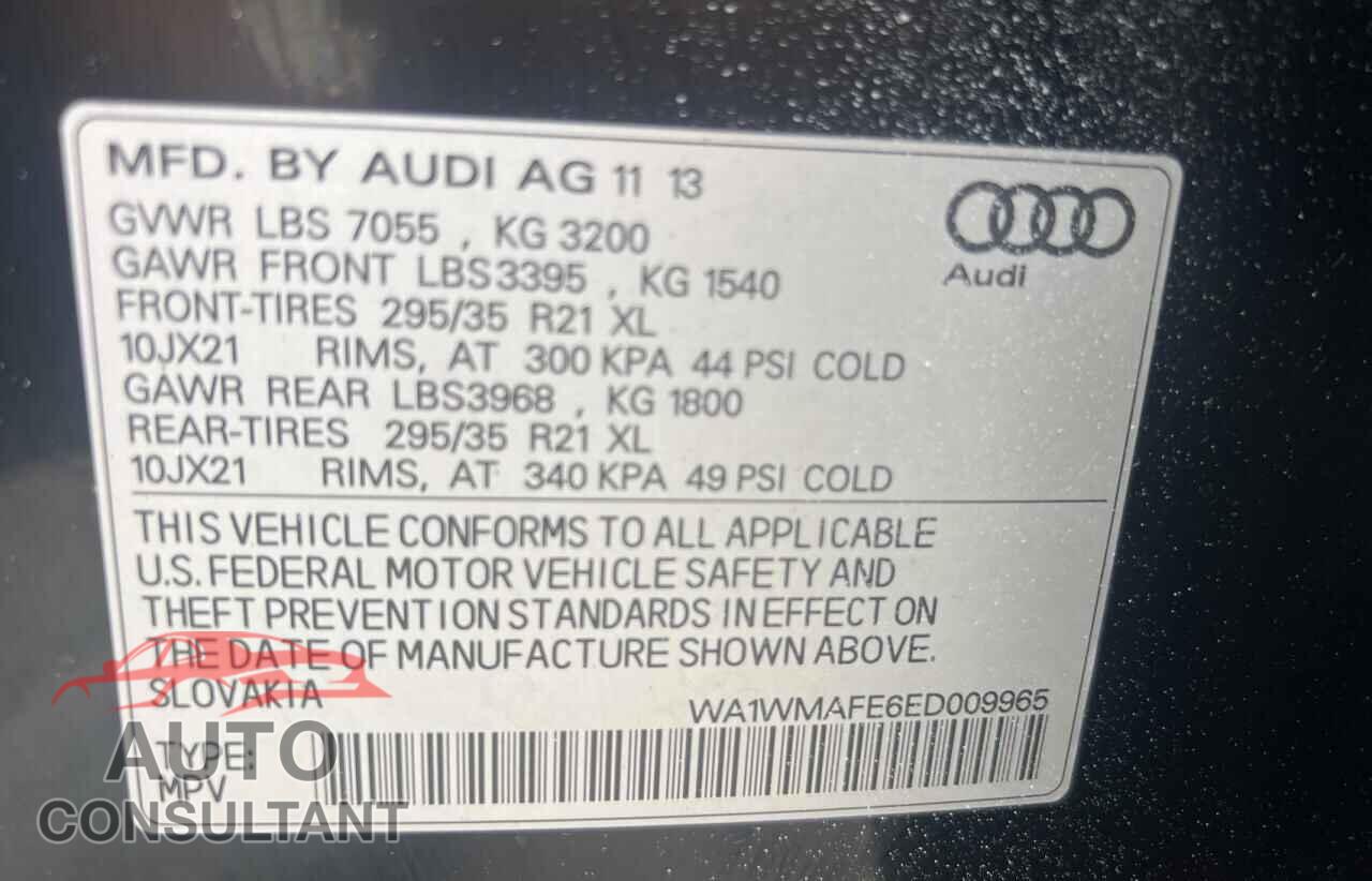 AUDI Q7 2014 - WA1WMAFE6ED009965