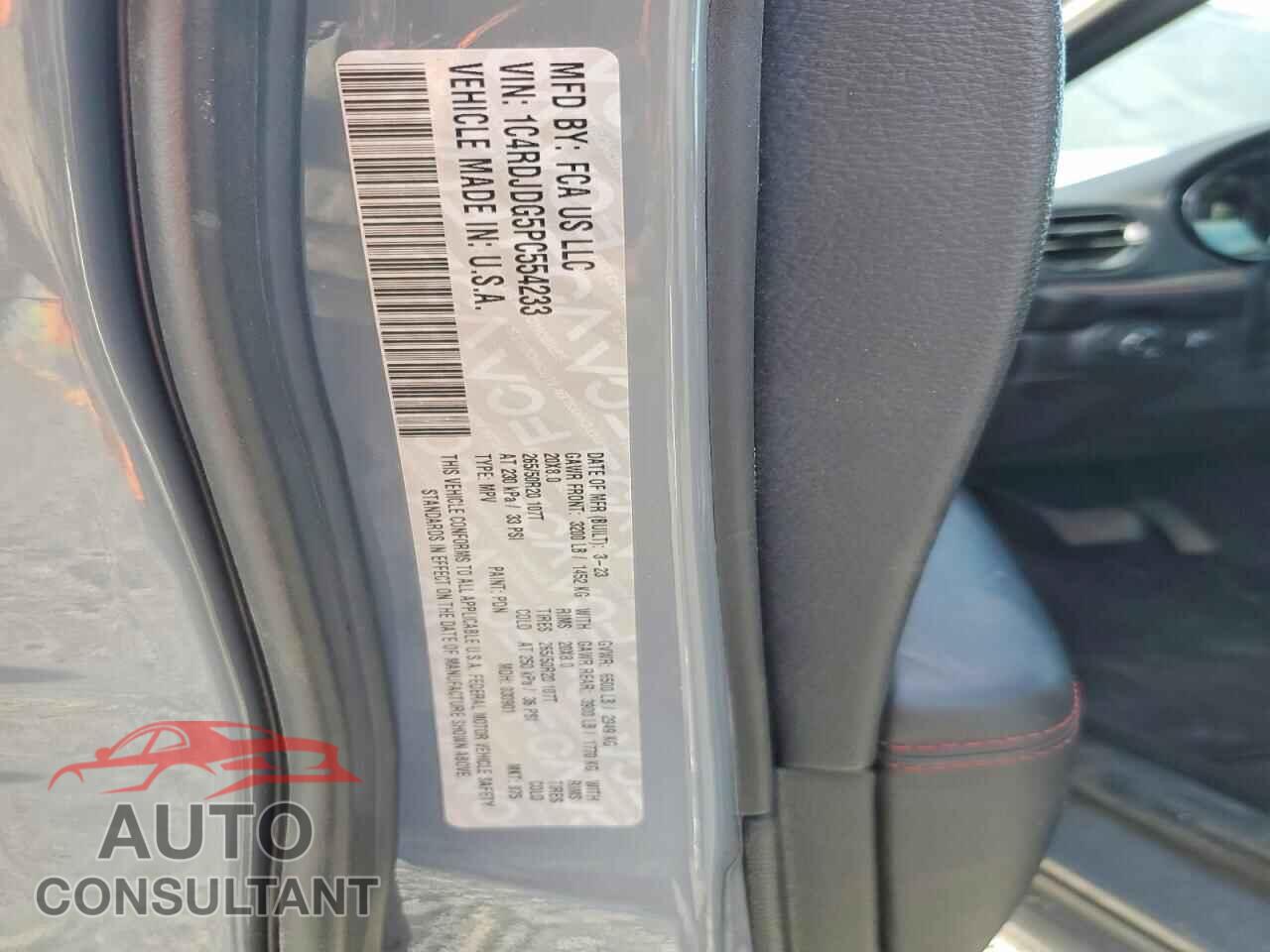 DODGE DURANGO 2023 - 1C4RDJDG5PC554233