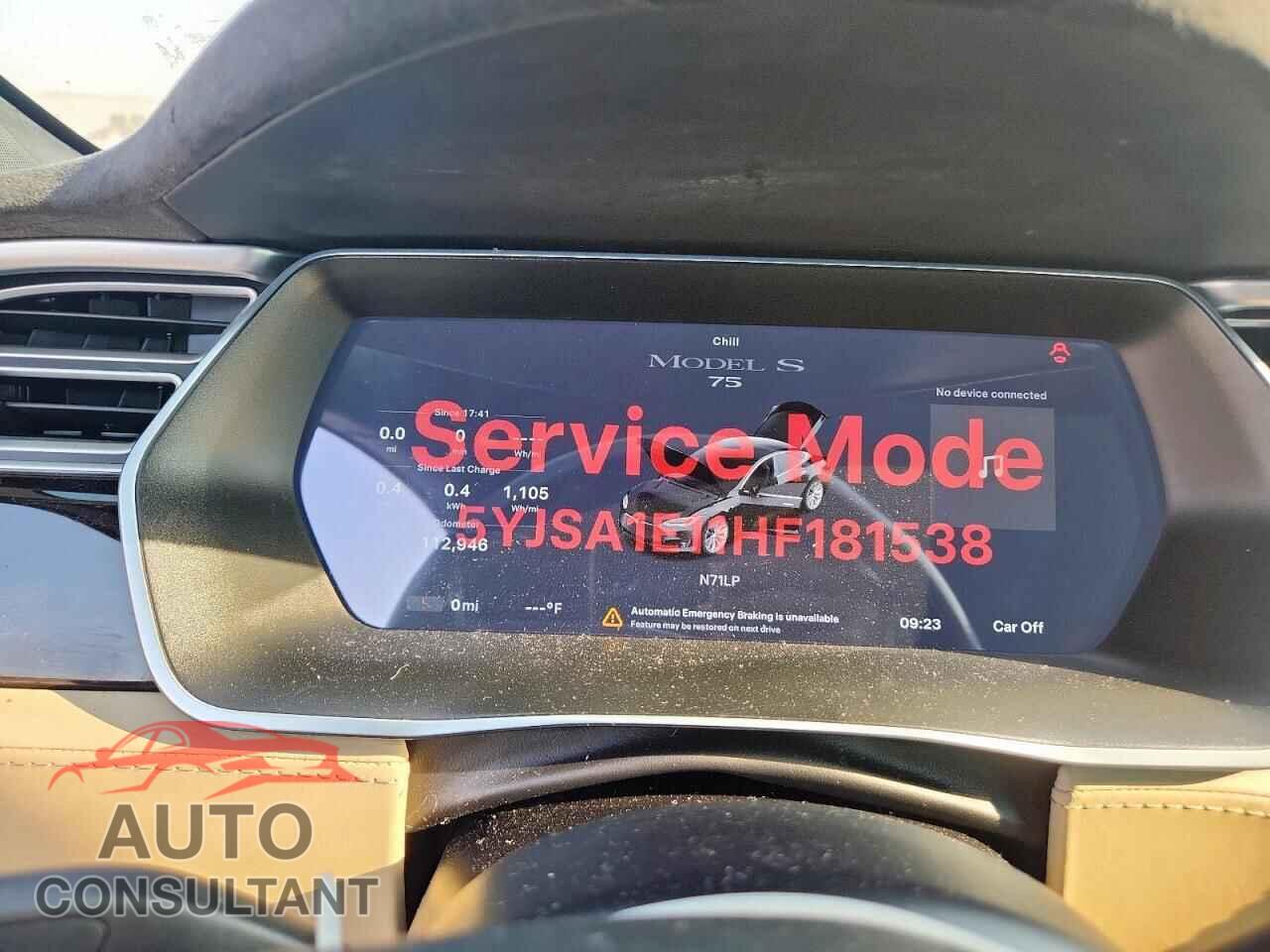TESLA MODEL S 2017 - 5YJSA1E11HF181538