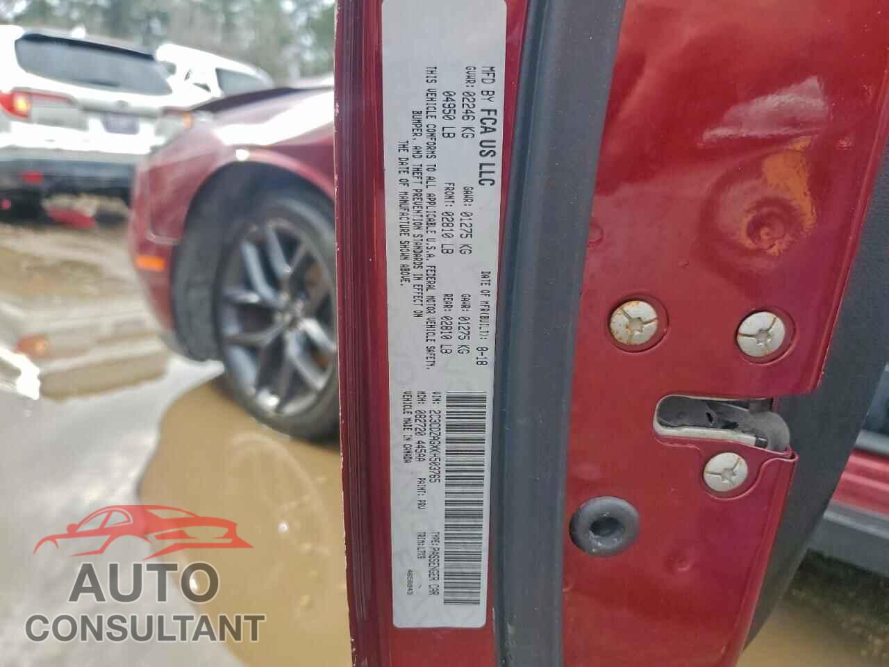 DODGE CHALLENGER 2019 - 2C3CDZAGXKH503765