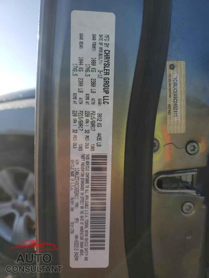 JEEP COMPASS 2012 - 1C4NJCEA9CD652411