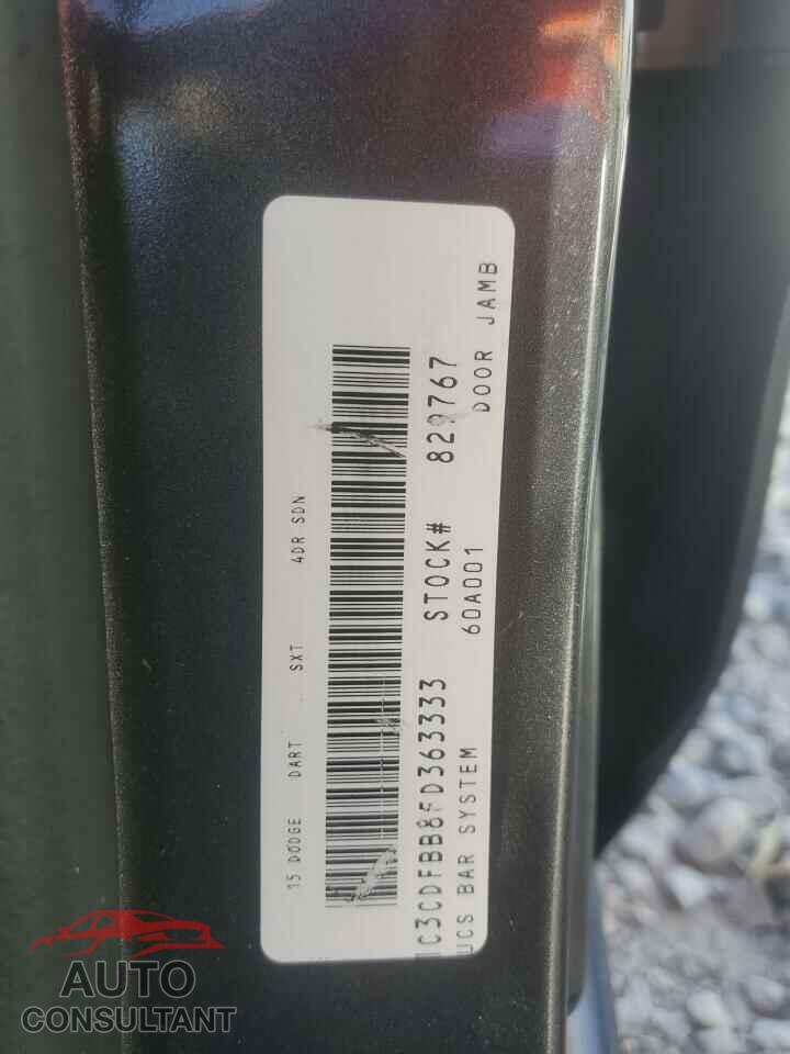 DODGE DART 2015 - 1C3CDFBB8FD363333