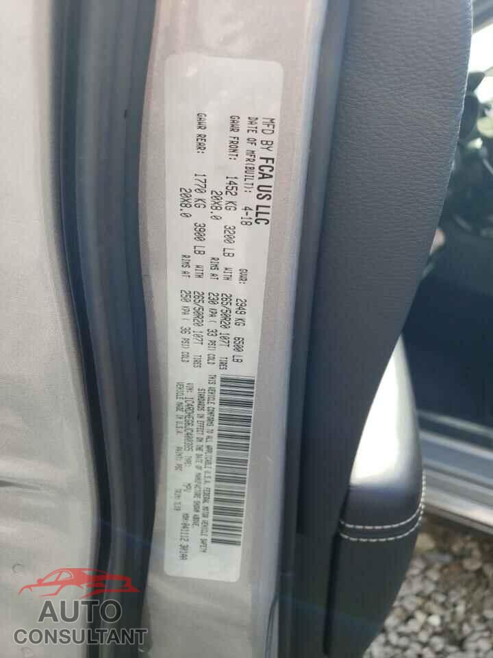 DODGE DURANGO 2018 - 1C4RDHEG6JC400385