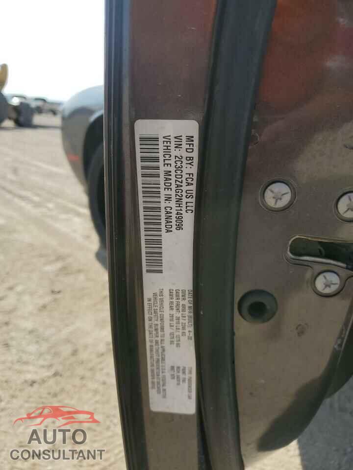 DODGE CHALLENGER 2022 - 2C3CDZAG2NH149096