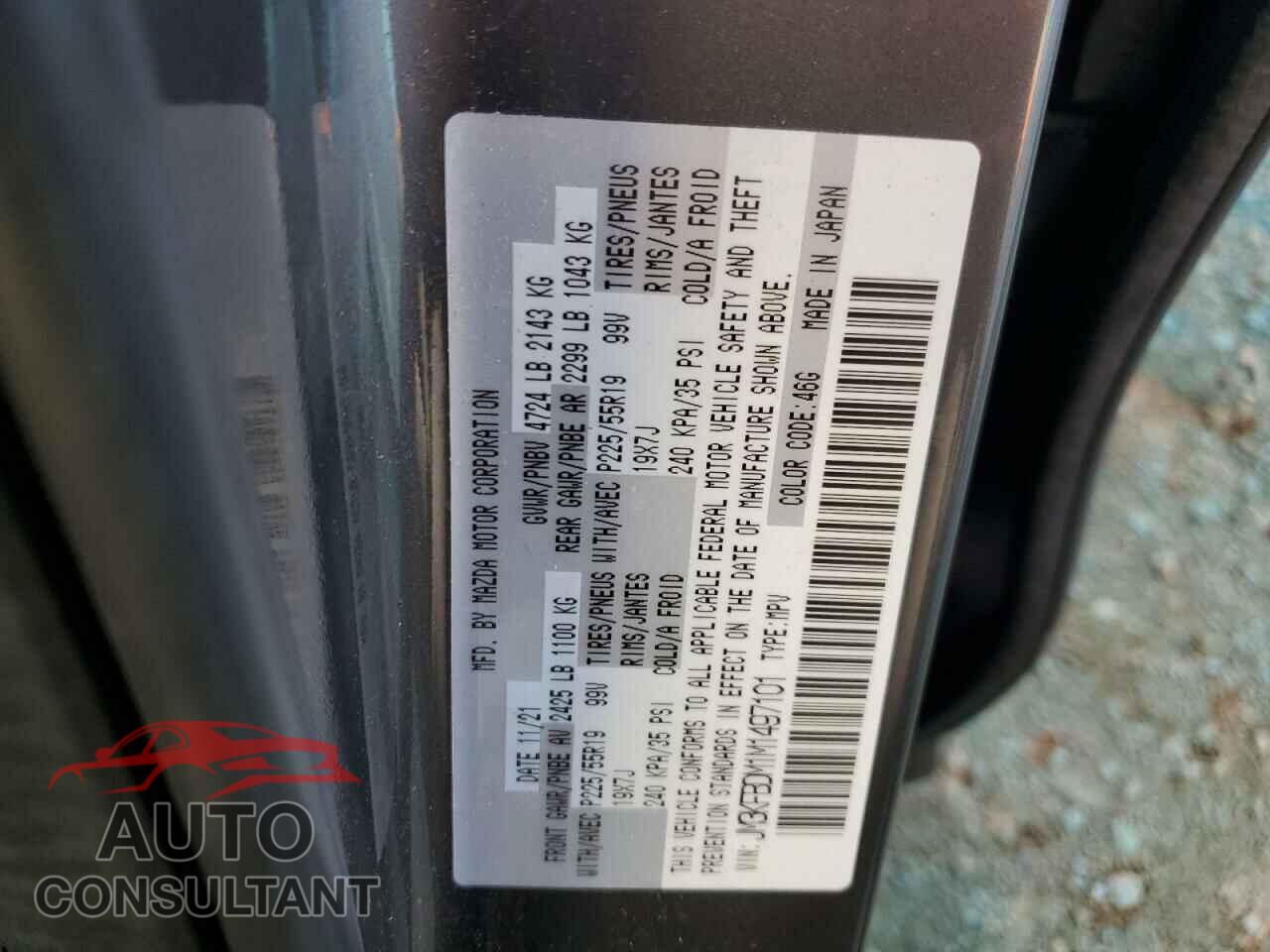 MAZDA CX-5 2021 - JM3KFBDM1M1497101