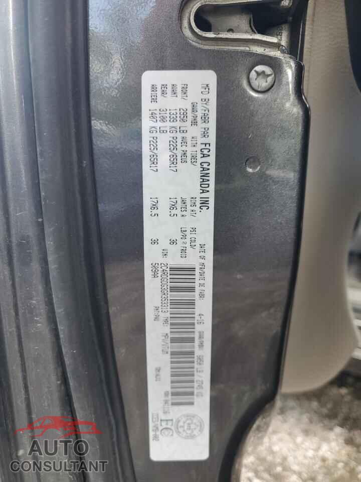 DODGE CARAVAN 2016 - 2C4RDGDG3GR353313