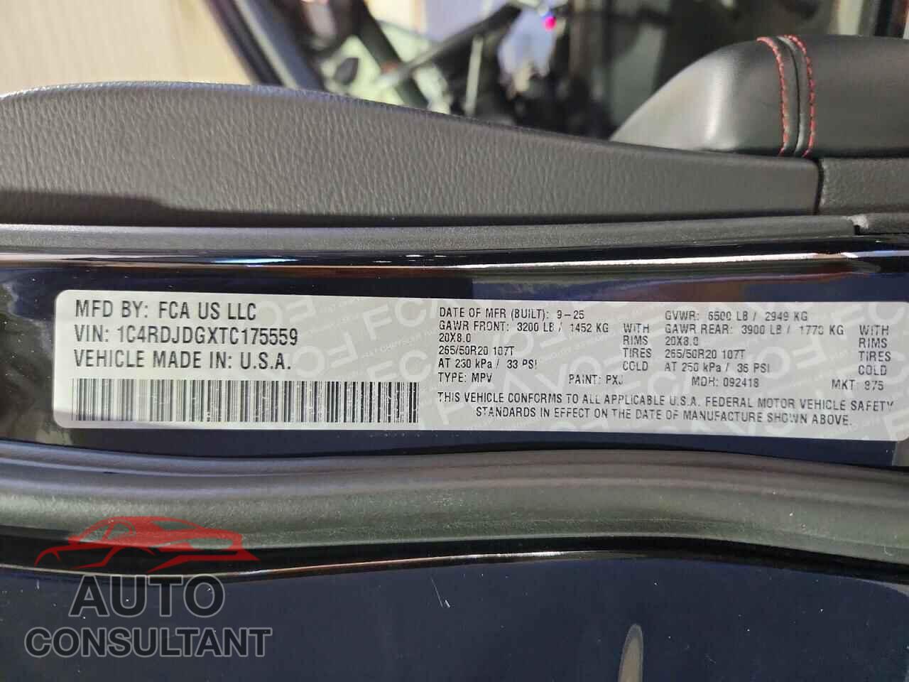 DODGE DURANGO 2026 - 1C4RDJDGXTC175559