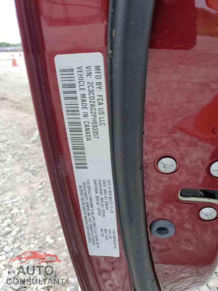 DODGE CHALLENGER 2023 - 2C3CDZAG2PH693357