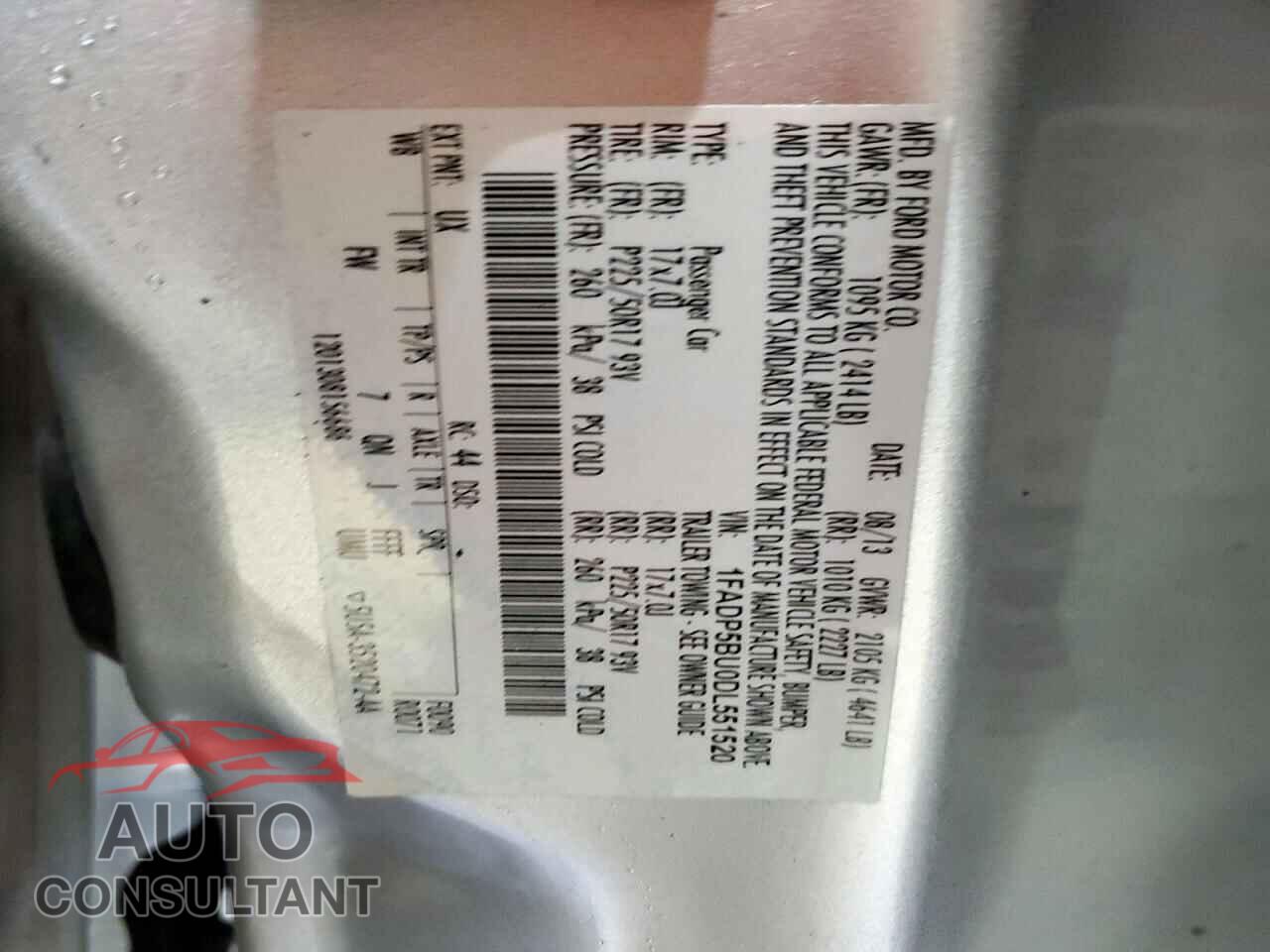 FORD CMAX 2013 - 1FADP5BU0DL551520