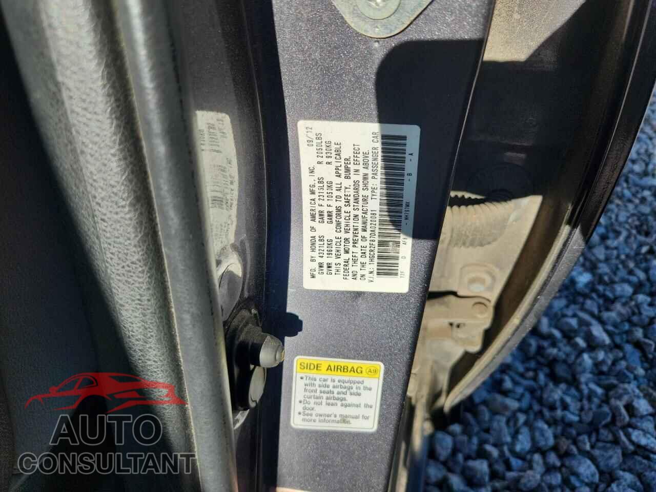 HONDA ACCORD 2013 - 1HGCR2F87DA020081