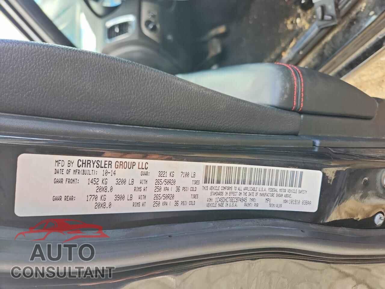 DODGE DURANGO 2014 - 1C4SDHCT6EC974945