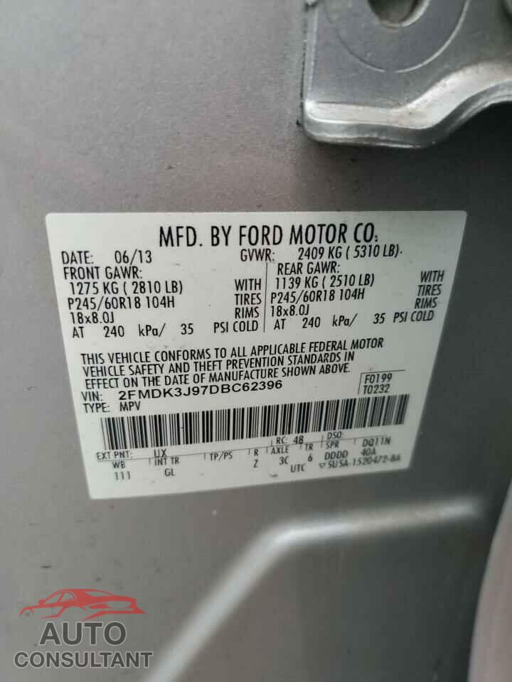 FORD EDGE 2013 - 2FMDK3J97DBC62396