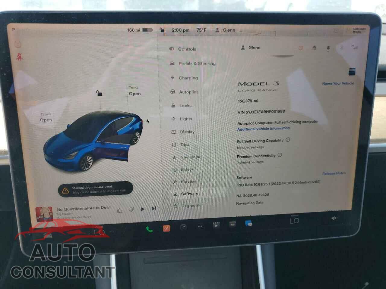 TESLA MODEL 3 2017 - 5YJ3E1EA9HF001988