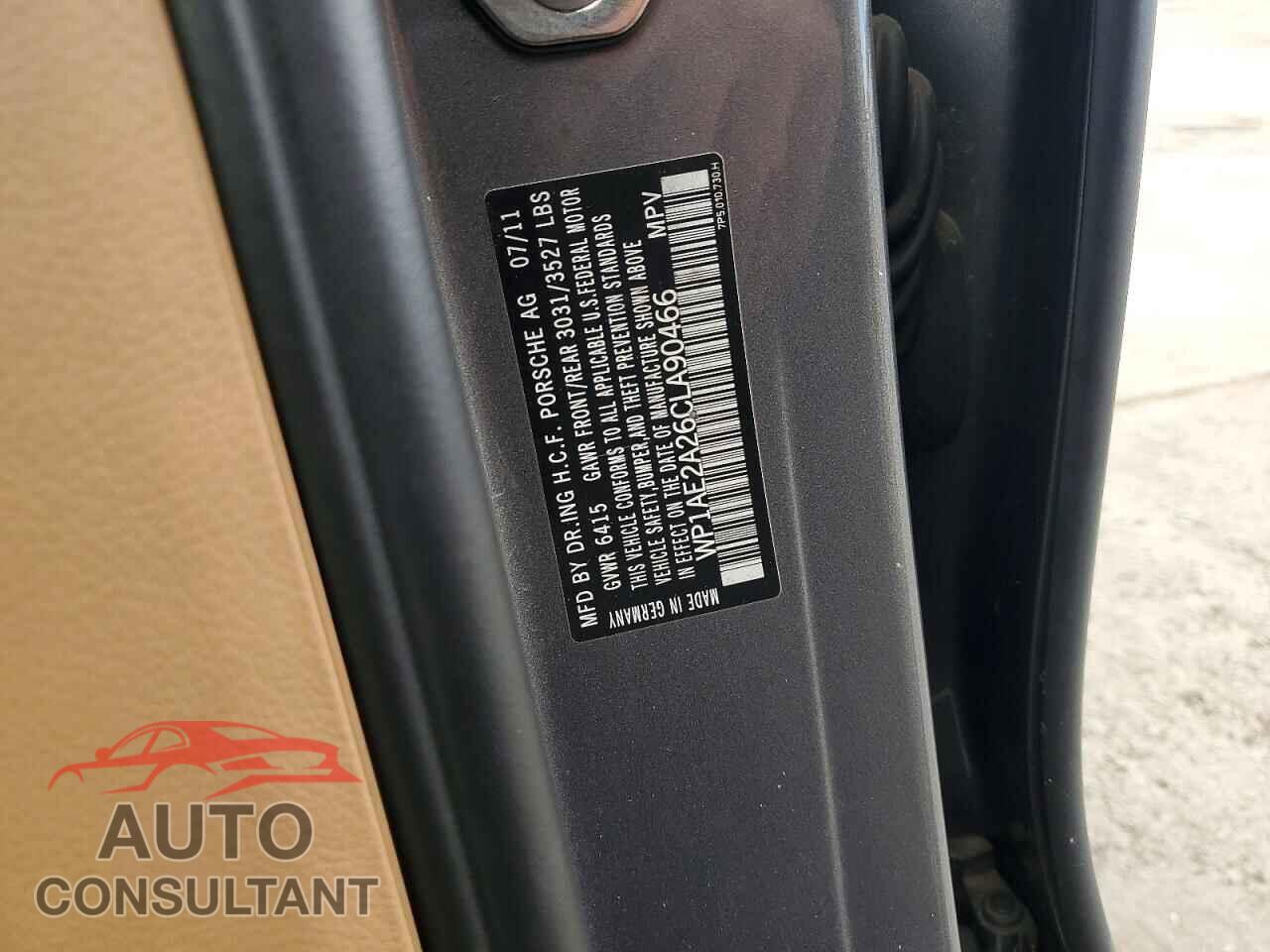 PORSCHE CAYENNE 2012 - WP1AE2A26CLA90466