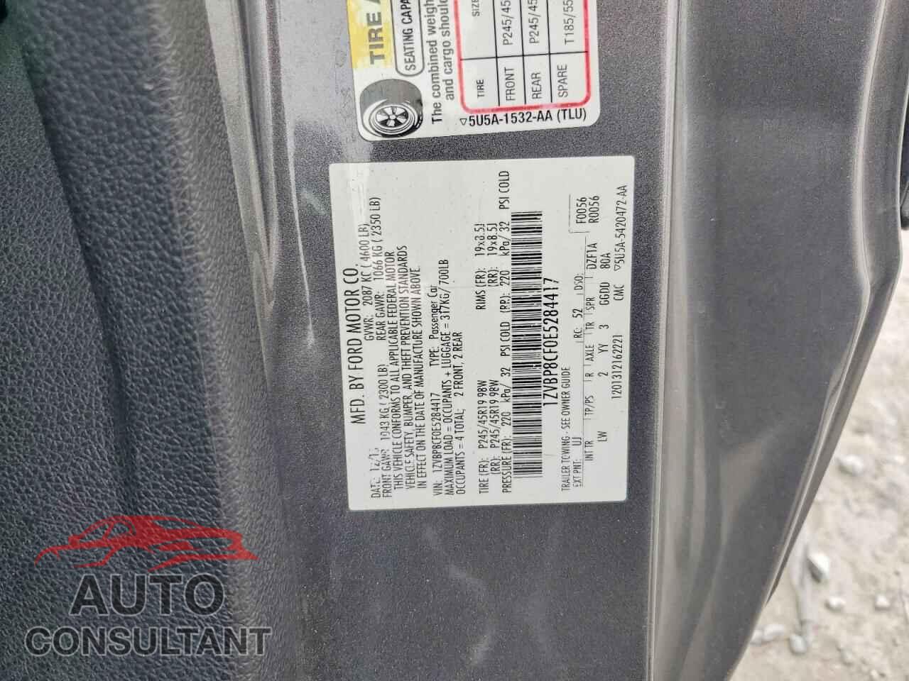 FORD MUSTANG 2014 - 1ZVBP8CF0E5284417