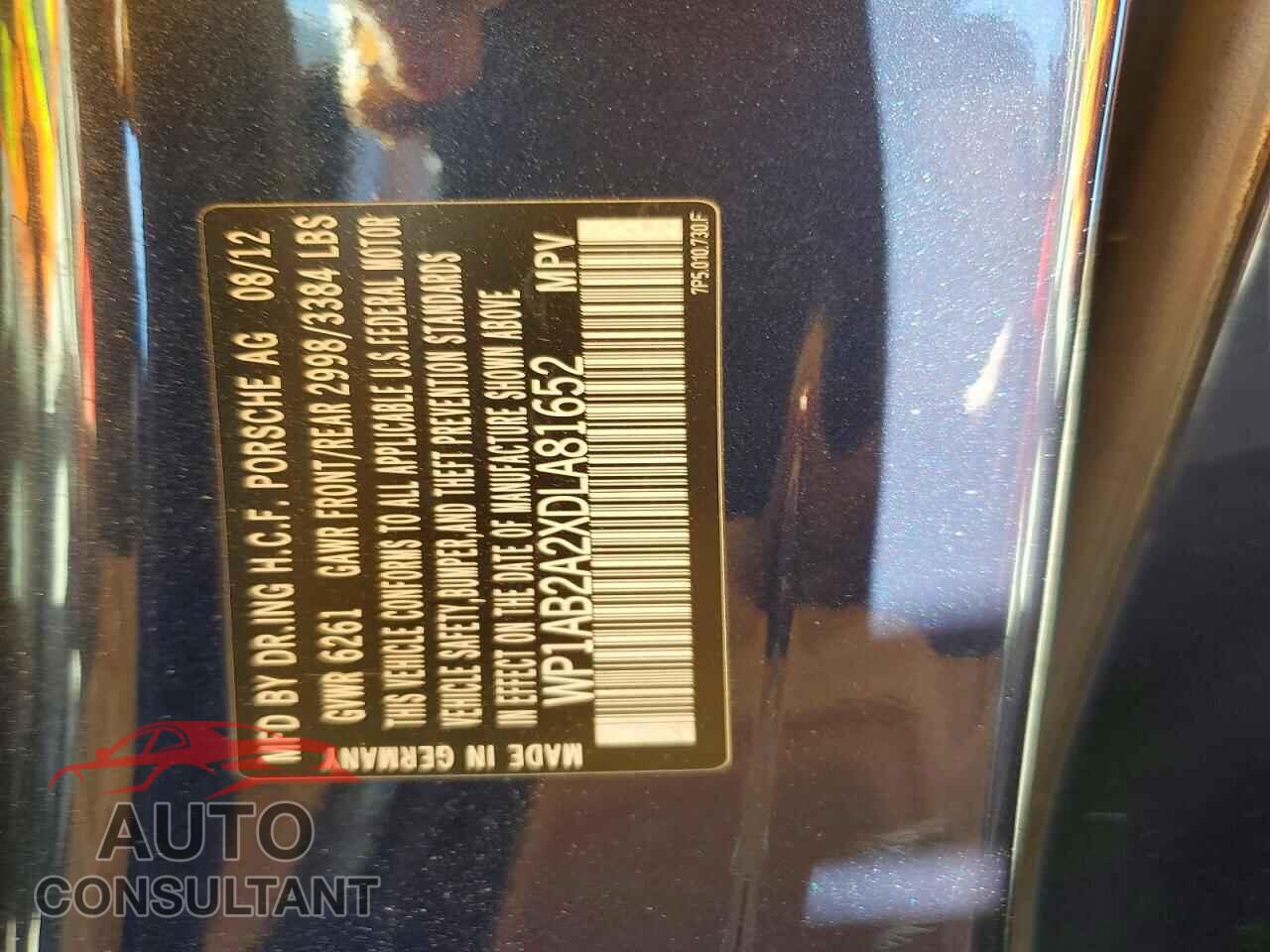 PORSCHE CAYENNE 2013 - WP1AB2A2XDLA81652