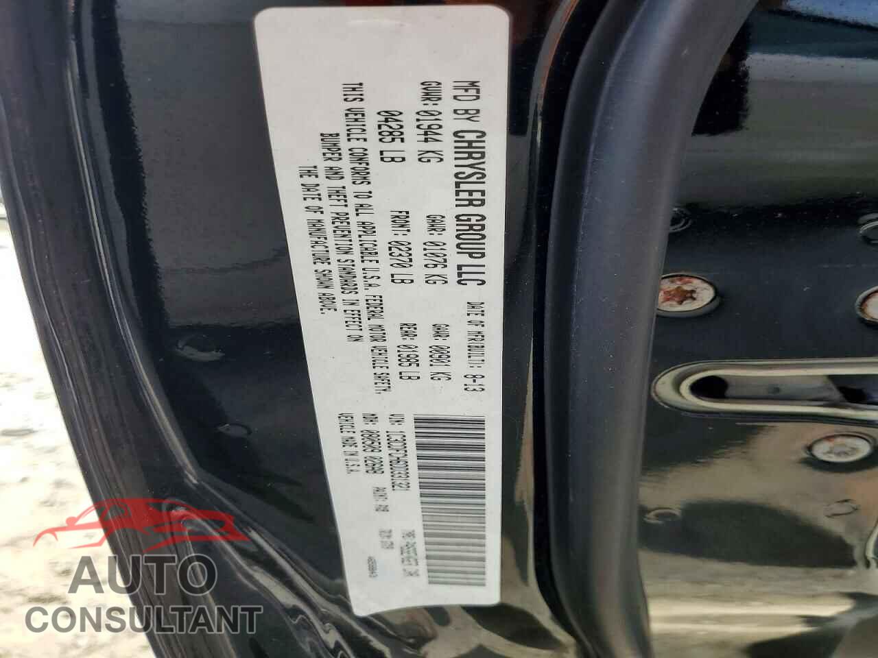 DODGE DART 2013 - 1C3CDFCH6DD331321