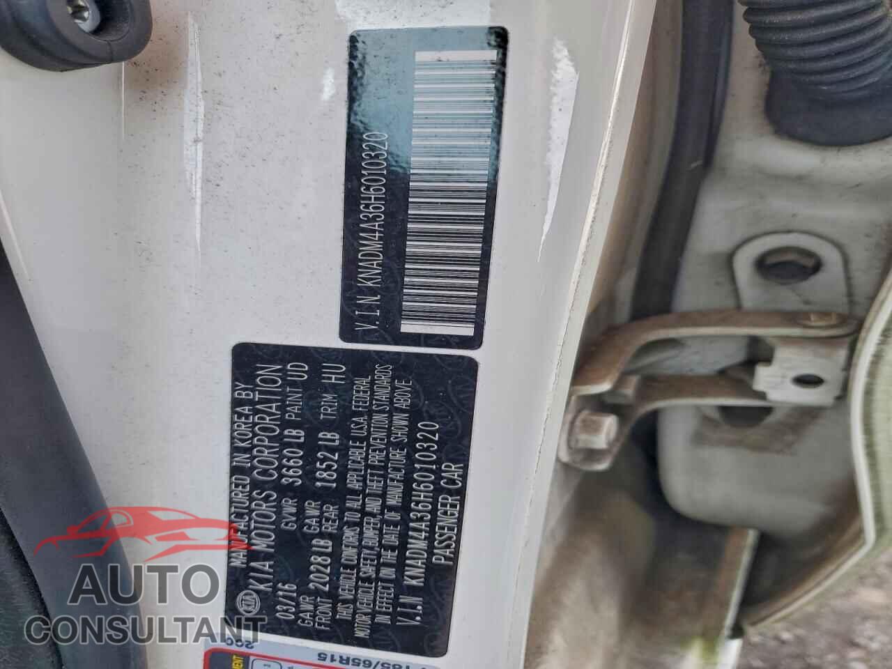 KIA RIO 2017 - KNADM4A36H6010320