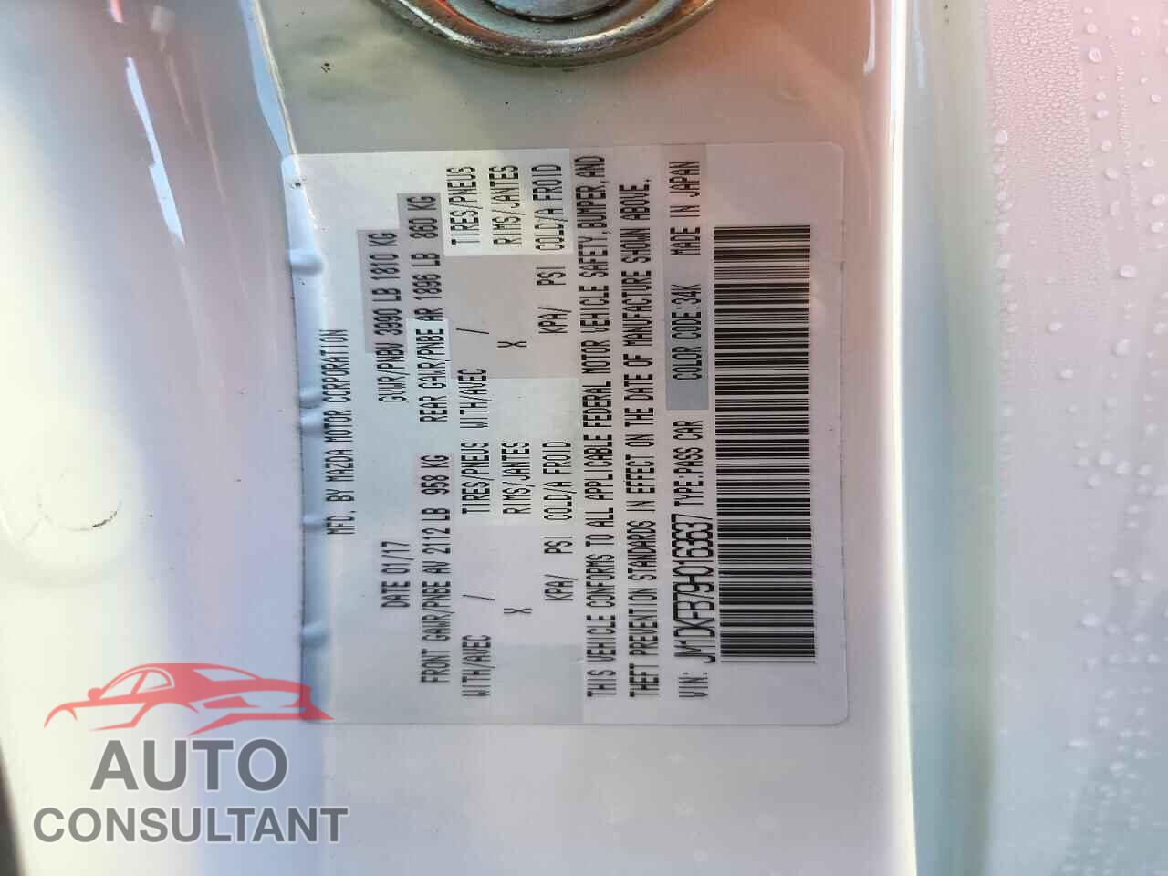 MAZDA CX-3 2017 - JM1DKFB79H0163637