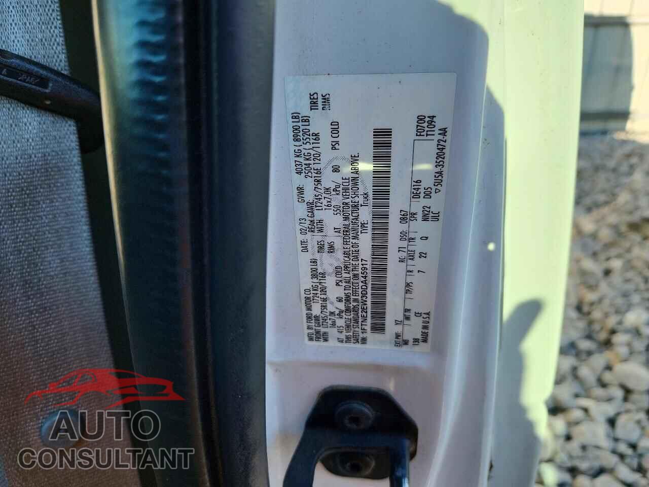 FORD ECONOLINE 2013 - 1FTNE2EW3DDA45917