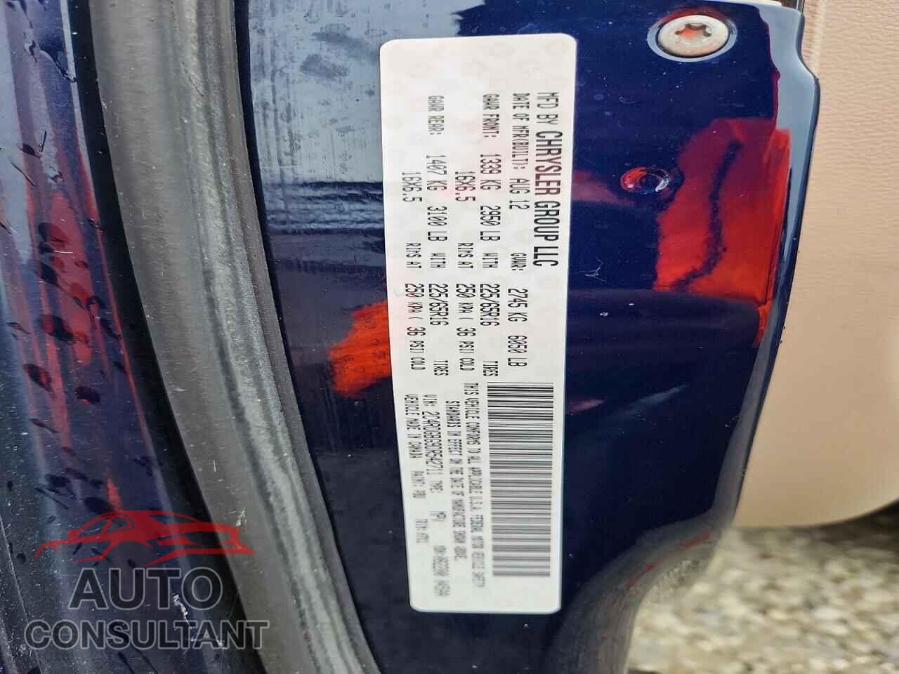 DODGE CARAVAN 2013 - 2C4RDGBG9DR542711
