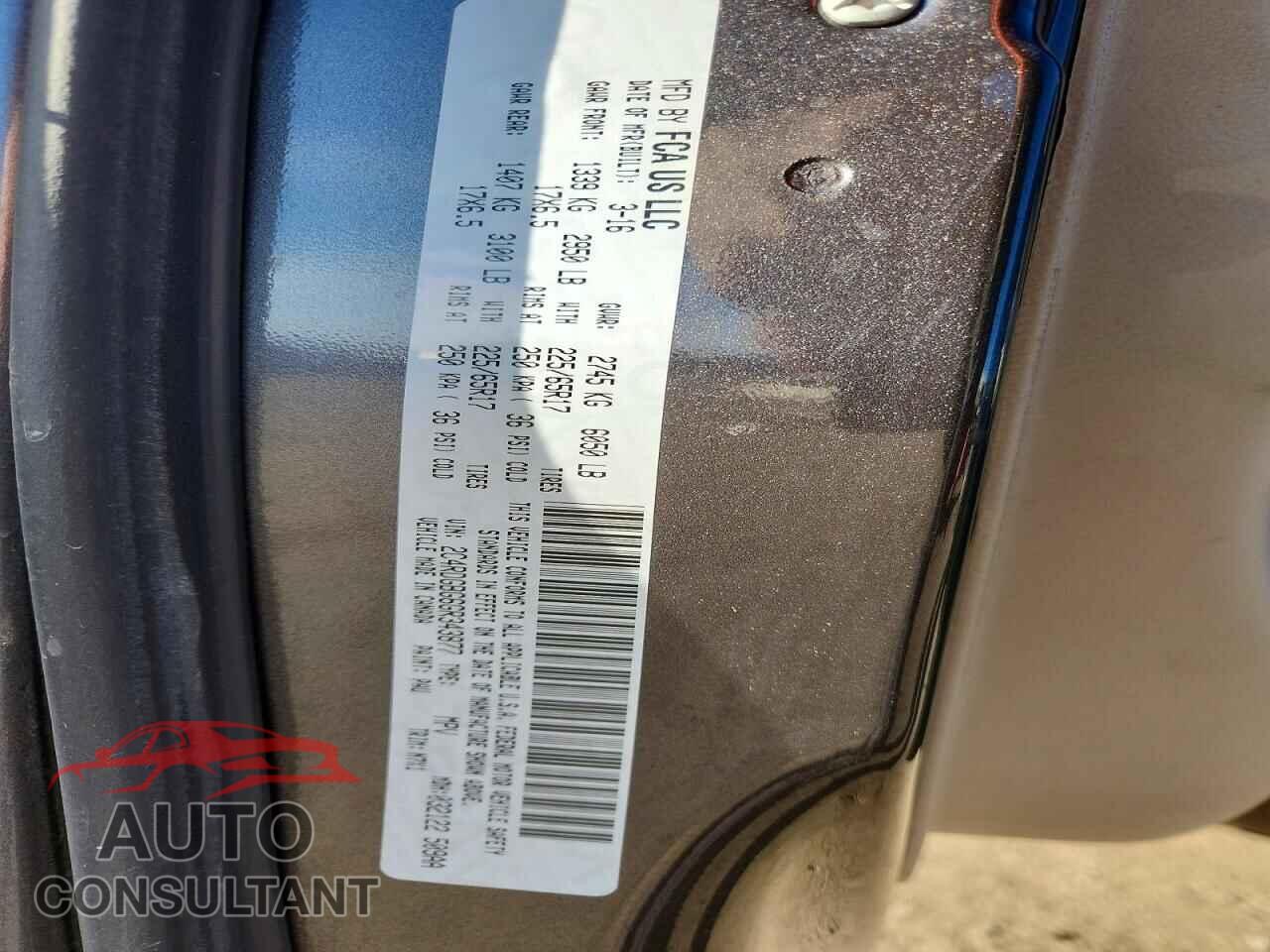 DODGE CARAVAN 2016 - 2C4RDGBG6GR343877