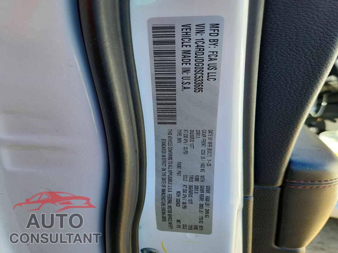 DODGE DURANGO 2025 - 1C4RDJDG0SC533685