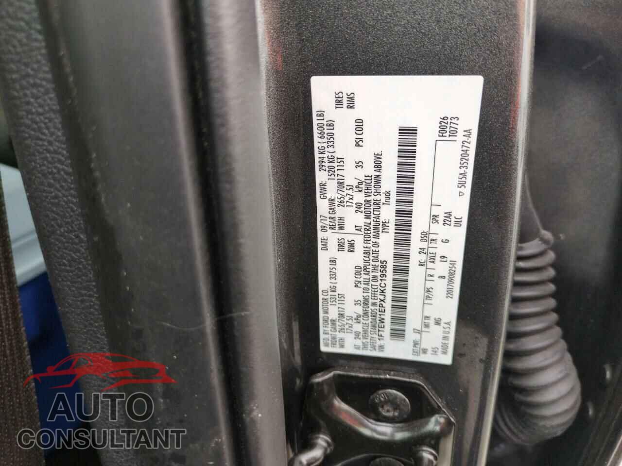 FORD F-150 2018 - 1FTEW1EPXJKC19585