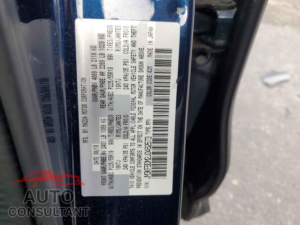 MAZDA CX-5 2018 - JM3KFBDM2J0452573
