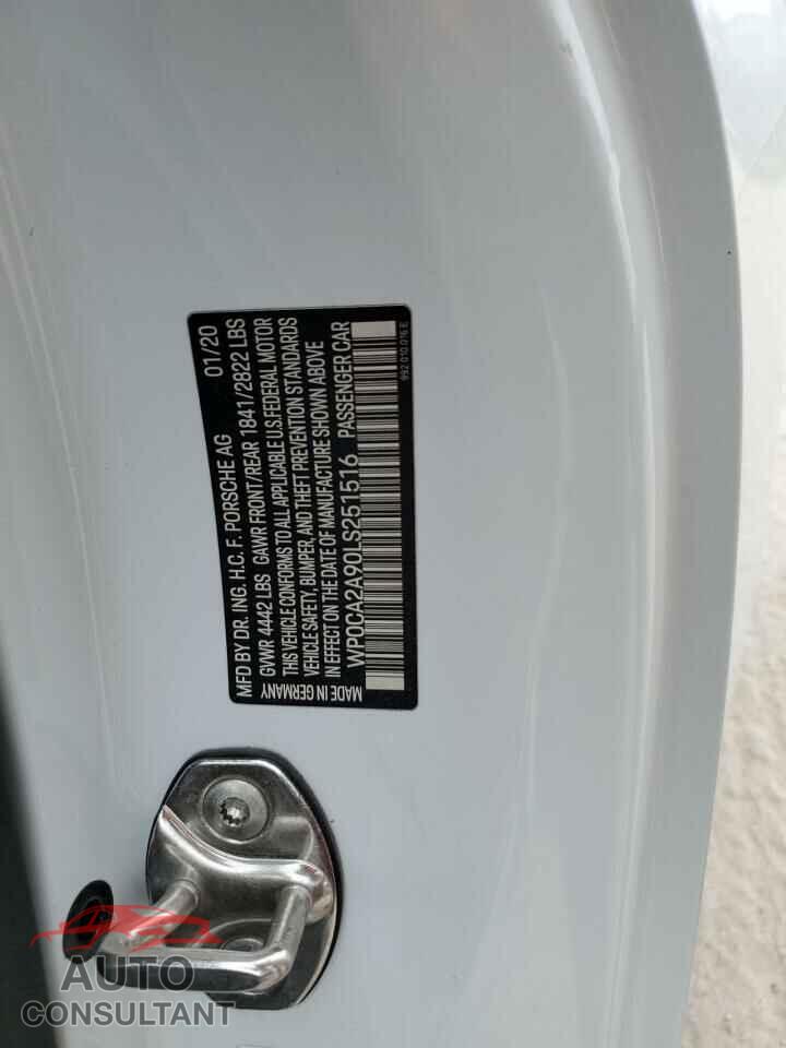 PORSCHE 911 2020 - WP0CA2A90LS251516