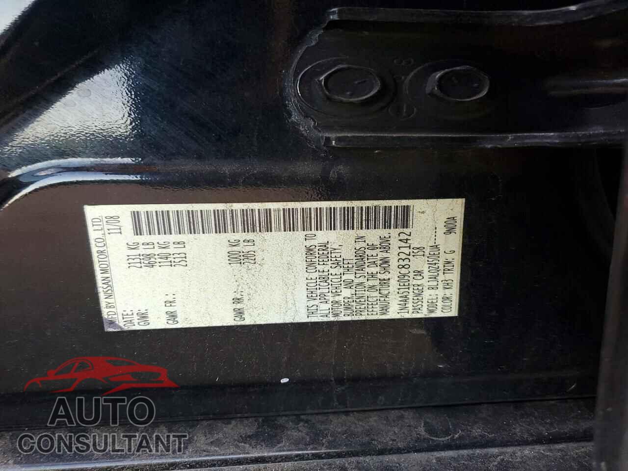 NISSAN MAXIMA 2009 - 1N4AA51E09C832142