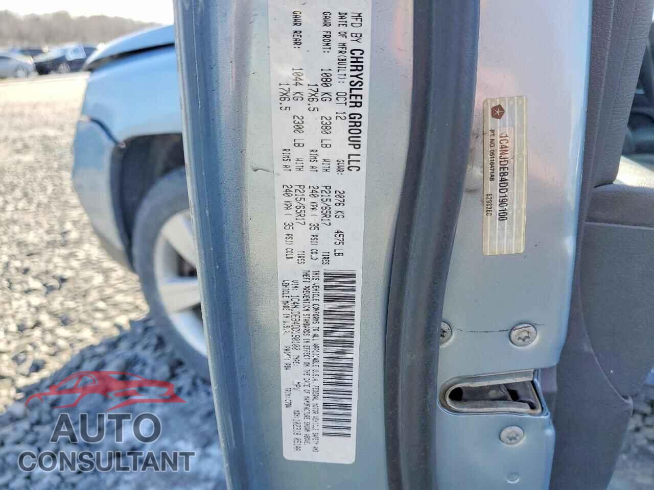 JEEP COMPASS 2013 - 1C4NJDEB4DD190100