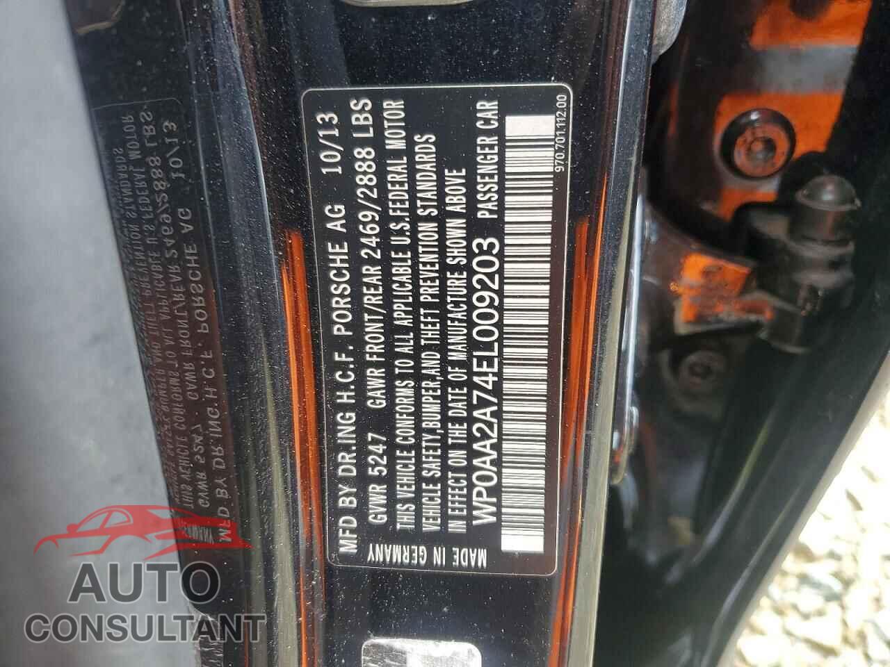 PORSCHE PANAMERA 2014 - WP0AA2A74EL009203