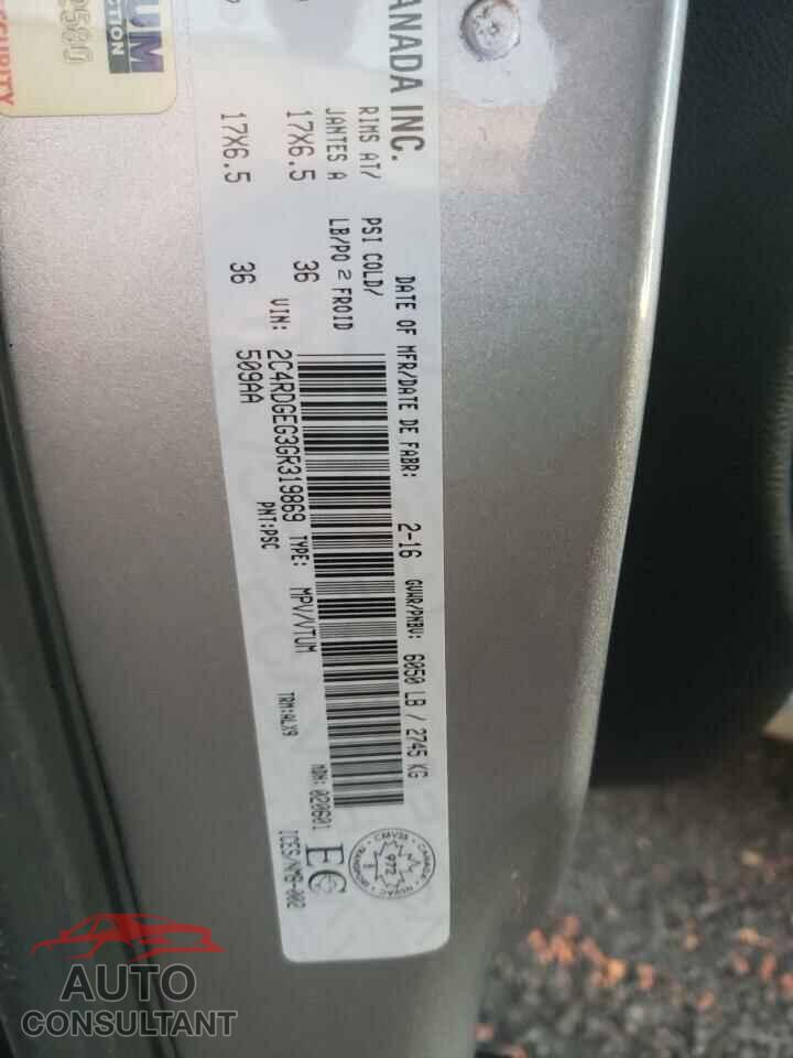DODGE CARAVAN 2016 - 2C4RDGEG3GR319869