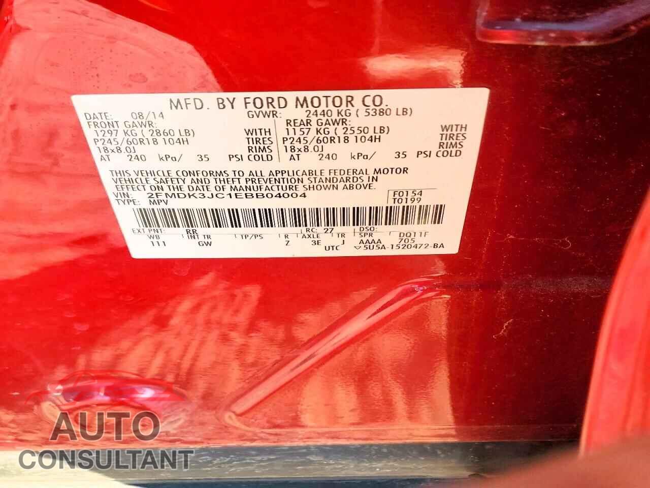FORD EDGE 2014 - 2FMDK3JC1EBB04004