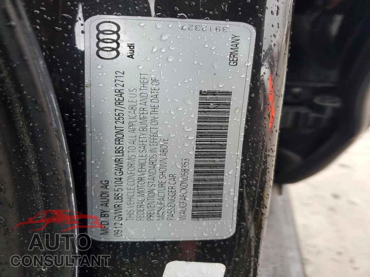 AUDI A6 2013 - WAUGFAFCXDN058353
