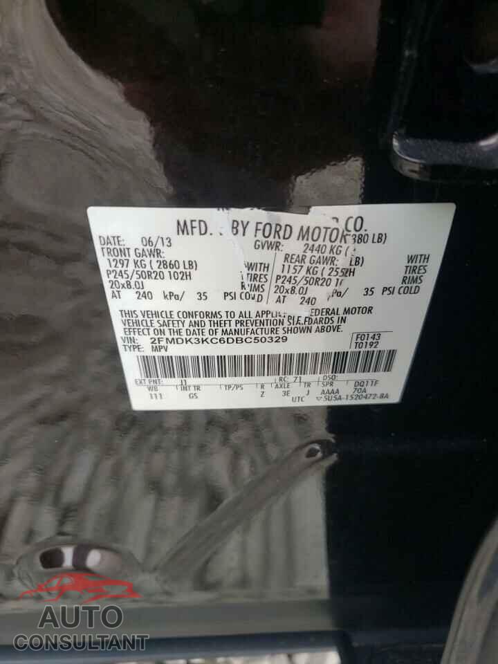 FORD EDGE 2013 - 2FMDK3KC6DBC50329