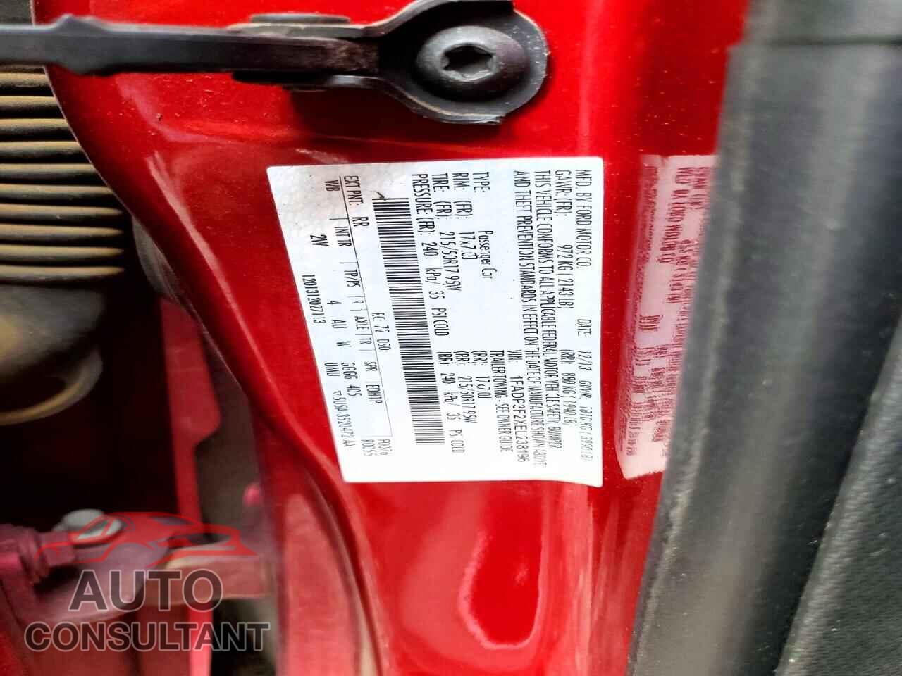 FORD FOCUS 2014 - 1FADP3F2XEL238196