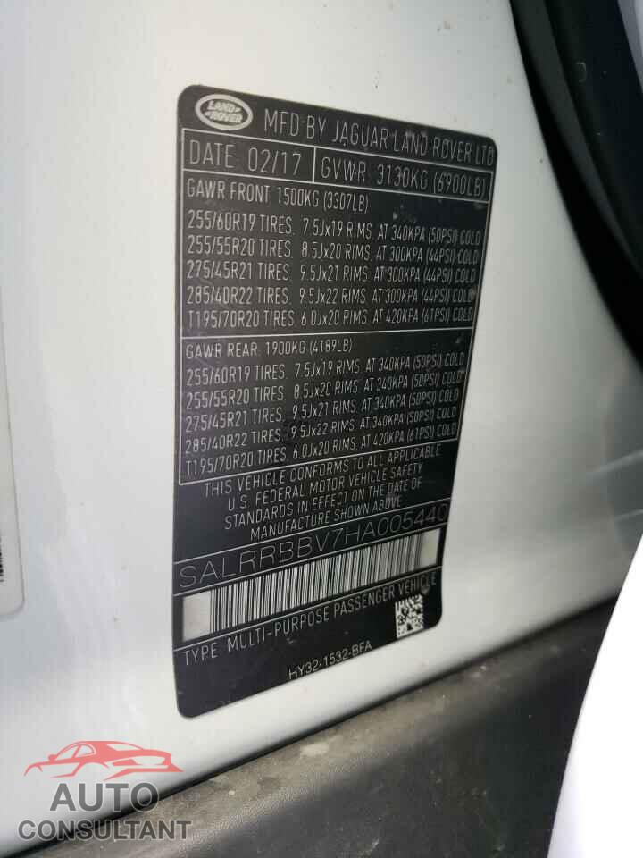 LAND ROVER DISCOVERY 2017 - SALRRBBV7HA005440