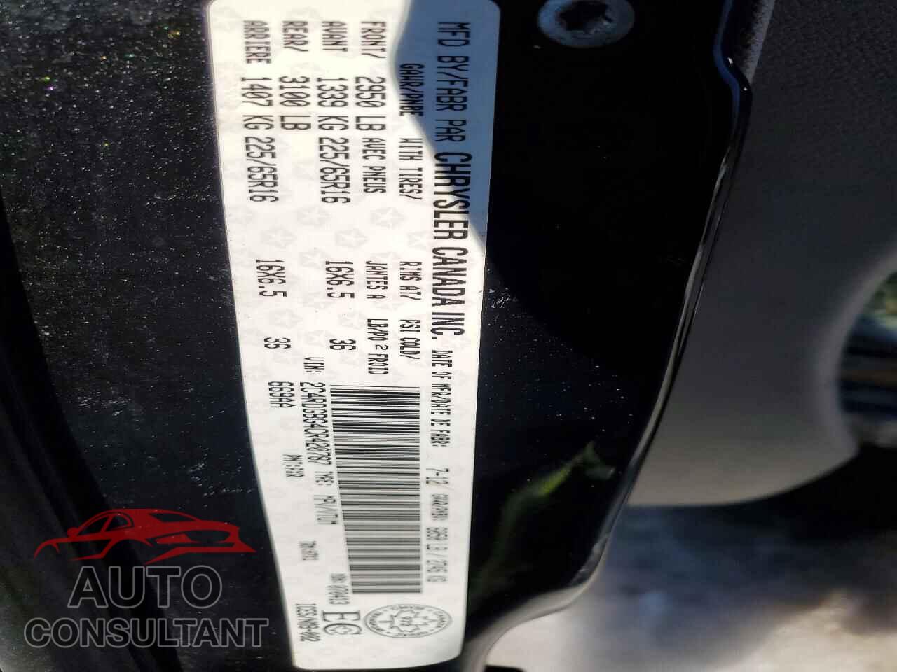 DODGE CARAVAN 2012 - 2C4RDGBG4CR420787