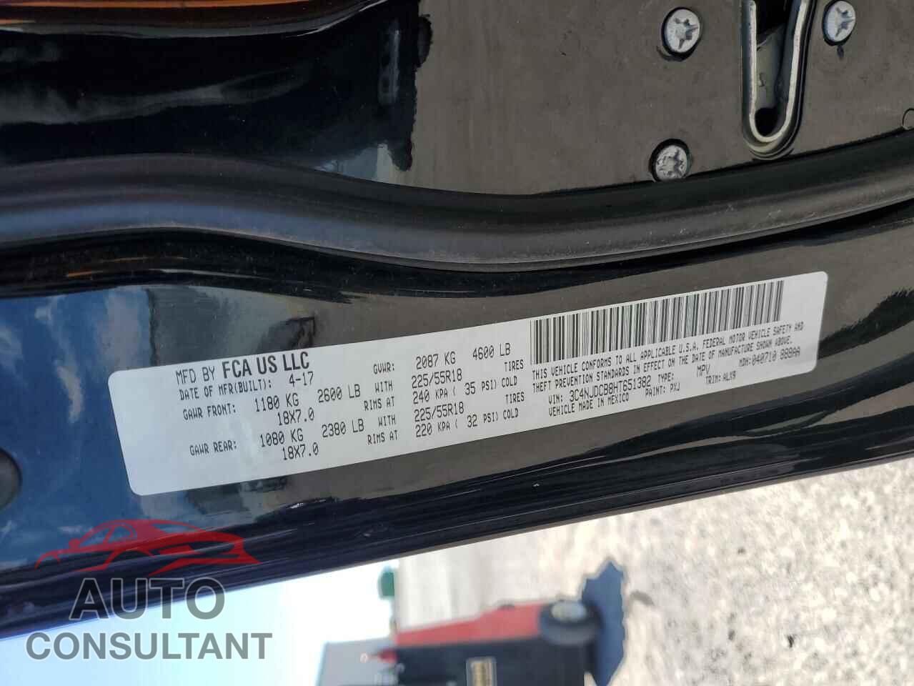 JEEP COMPASS 2017 - 3C4NJDCB8HT651382