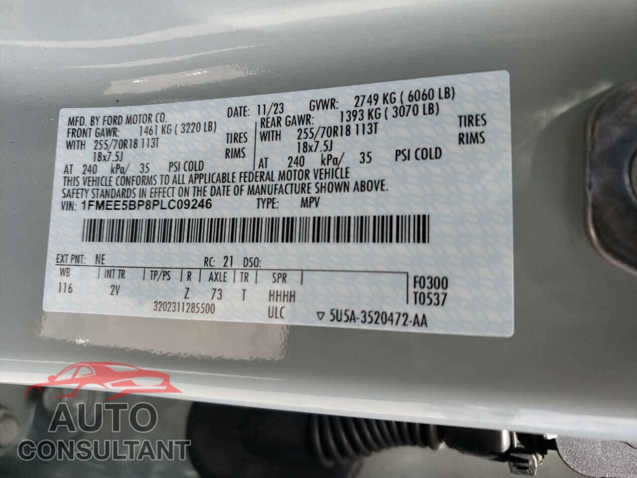 FORD BRONCO 2023 - 1FMEE5BP8PLC09246
