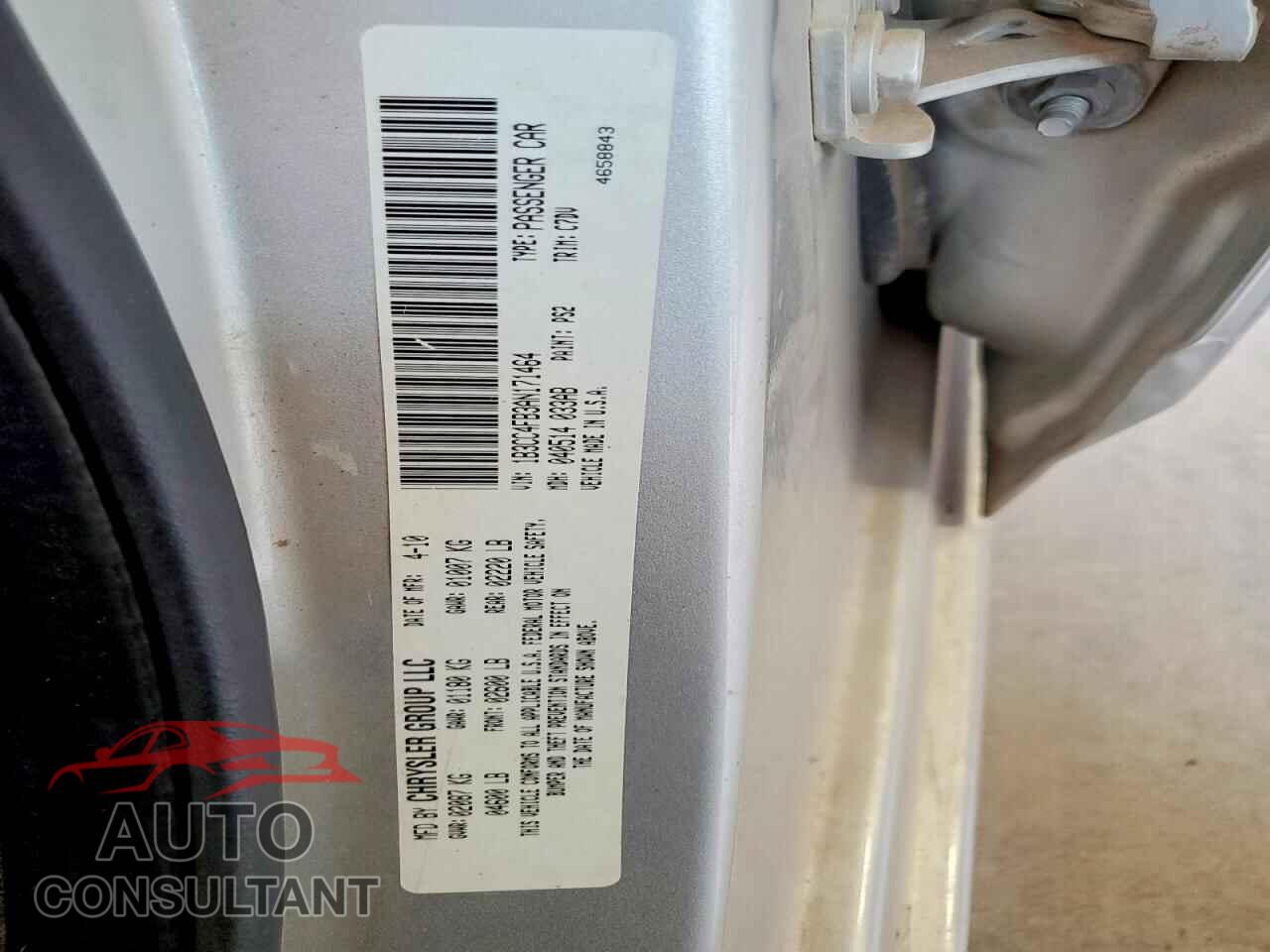 DODGE AVENGER 2010 - 1B3CC4FB3AN171464